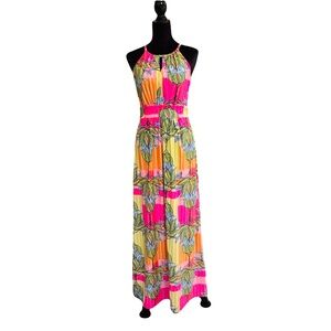 Jude Connally Halter Sleeveless Empire Waist Maxi A-line Sundress NWT